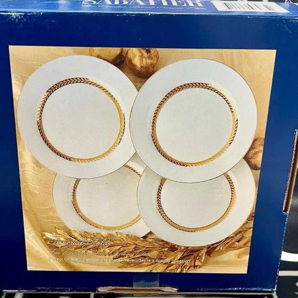 🚨 Four Sabatier Imperial Gold The French Home 491 Salad Plates Aprx 8”